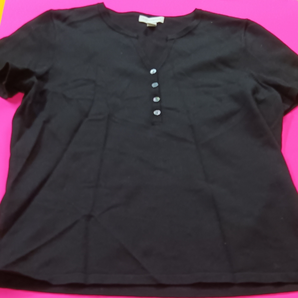Charter club black women blouse size medium